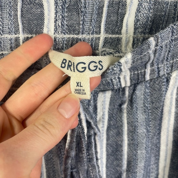 Briggs Women’s Striped Linen Blend Wide-Leg Pull On Pants Size XL GUC - Picture 6 of 8